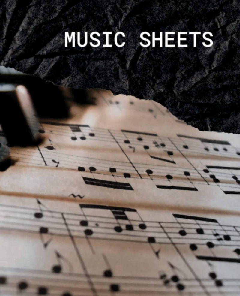 Music sheets for songwriters